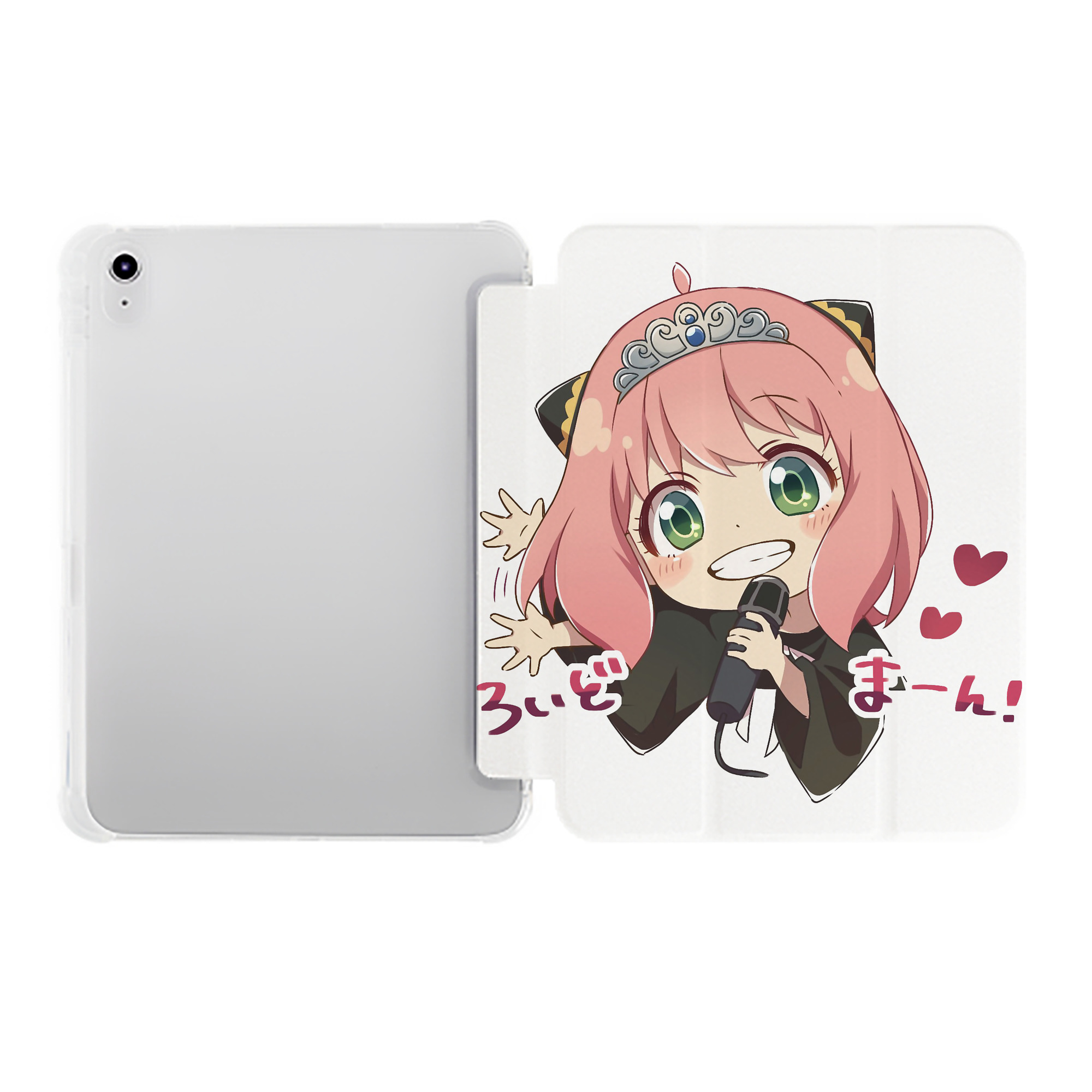 （画像用） SPY×FAMILY间谍家家酒 IPad ケース ペン収納付き 三つ折りスタンド PUレザー×シリコン 対応機種9.5/10.5/10.9インチ